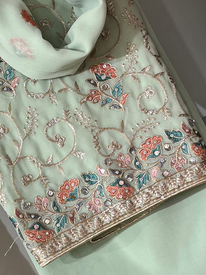 Embroidered georgettes 4pcs