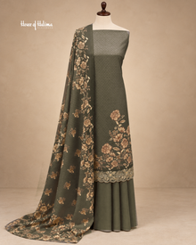 Alpine Vintage Floral 3-Piece Embroidered Unstitched Suit