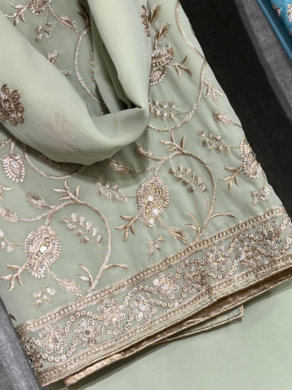 Embroidered georgettes 4pcs