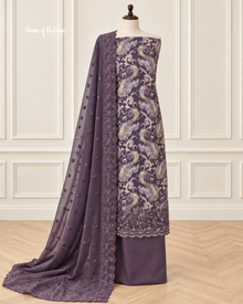 Paisley Pattern Alpine 3 Piece Suit with Embroidered Shawl