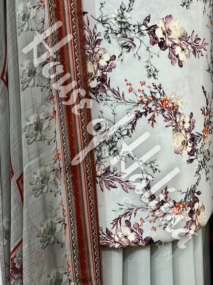 French crepe print 3pcs