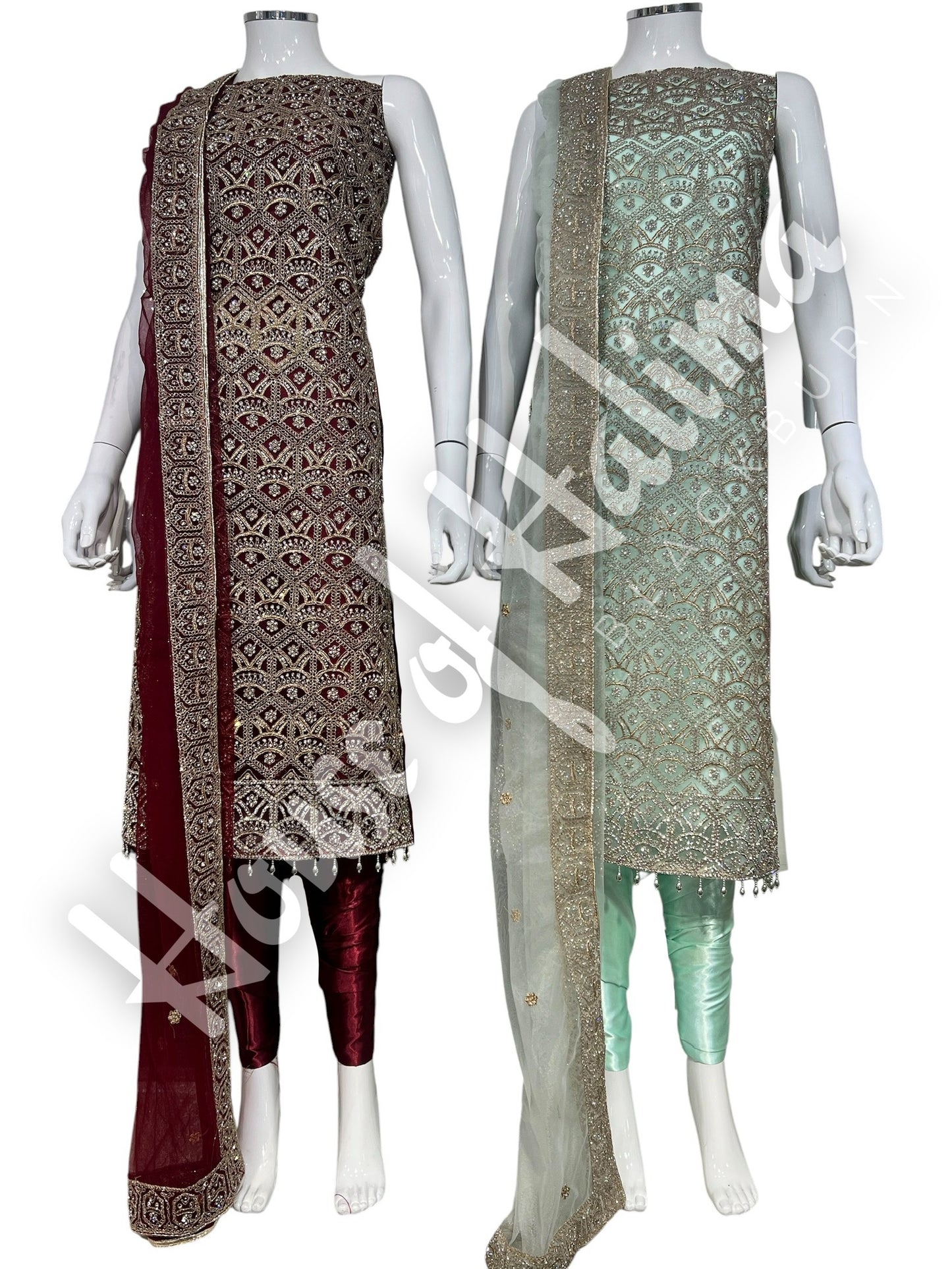 Partywear fancy net 4pcs