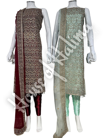 Partywear fancy net 4pcs