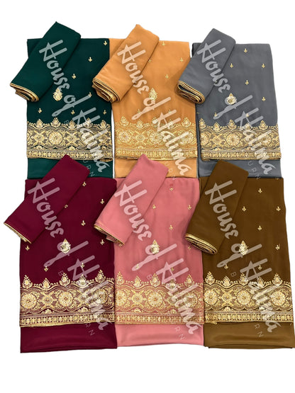 Embroidered georgettes 4pcs (5490)