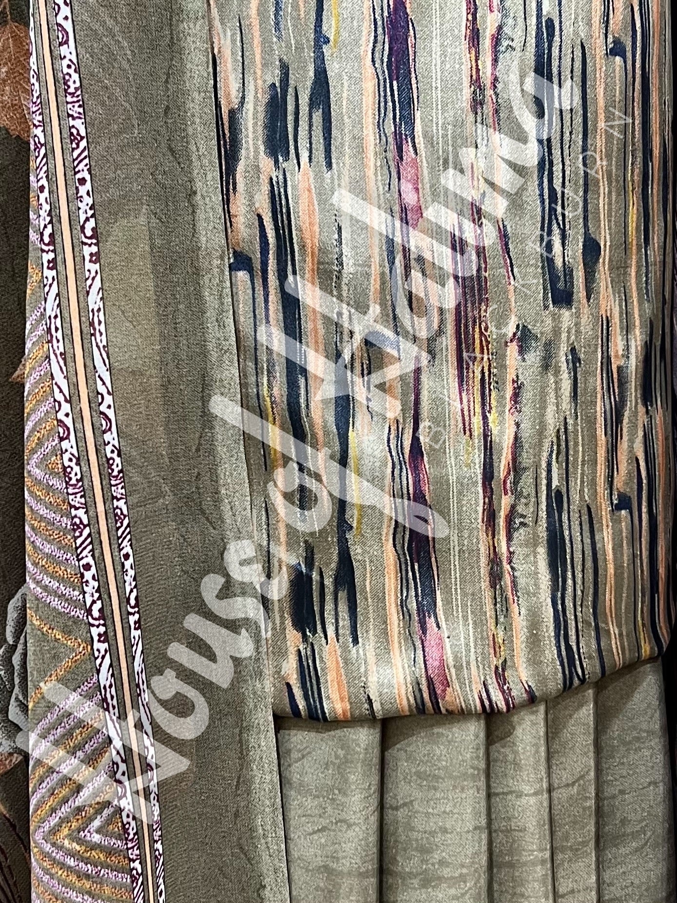 French crepe print 3pcs