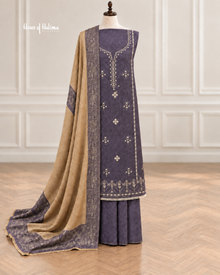 Embroidered Alpine 3 Piece Unstitched Suit with Woven Shawl
