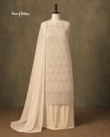 Embellished Georgette 4-Piece Unstitched Suit – Zari, Dabka & Crystal Work (3202)