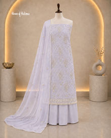 Gold Embellished Georgette 4 Piece Asian Occasionwear Suit