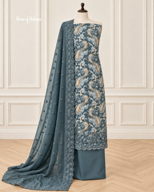 Paisley Pattern Alpine 3 Piece Suit with Embroidered Shawl