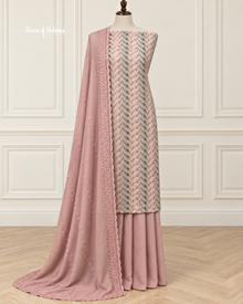 Embroidered Alpine 3 Piece Suit with Ombre Detailing and Matching Dupatta