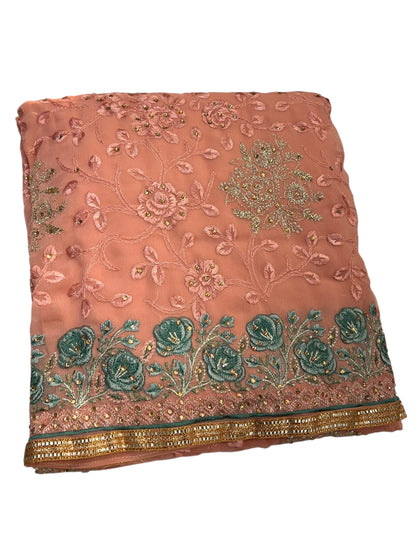 Embroidered georgettes 4pcs