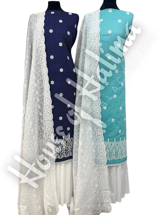 Embroidered cottons 3pcs