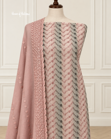 Embroidered Alpine 3 Piece Suit with Ombre Detailing and Matching Dupatta