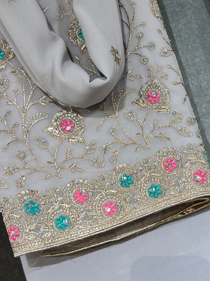 Embroidered georgettes 4pcs