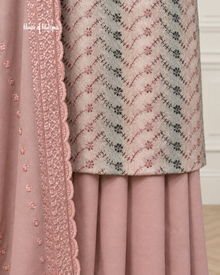 Embroidered Alpine 3 Piece Suit with Ombre Detailing and Matching Dupatta