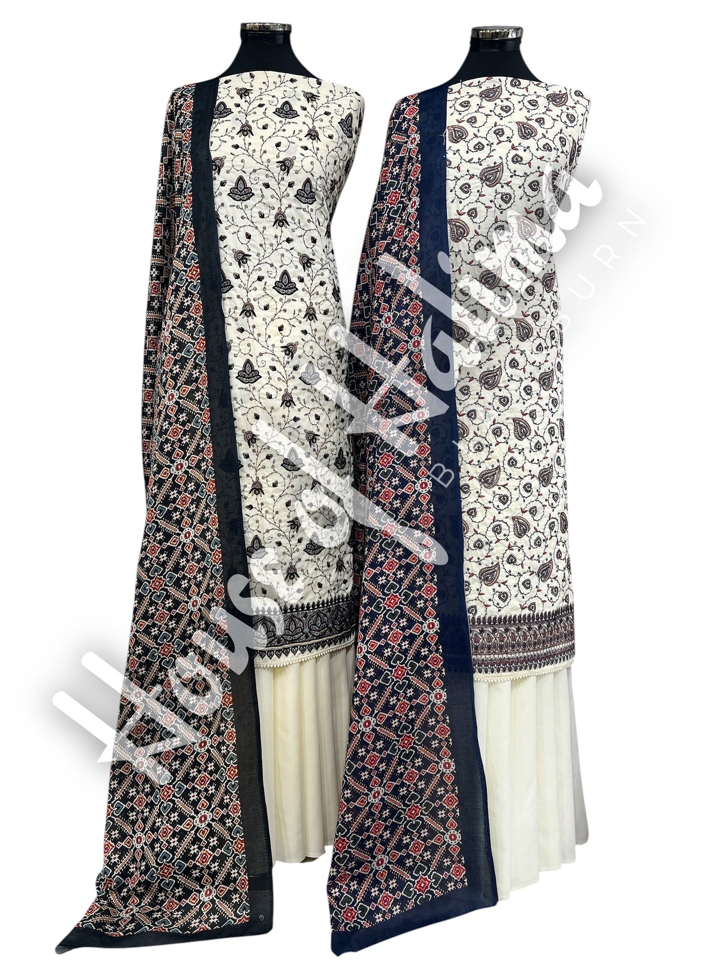 Kashmiri style cotton 3pcs