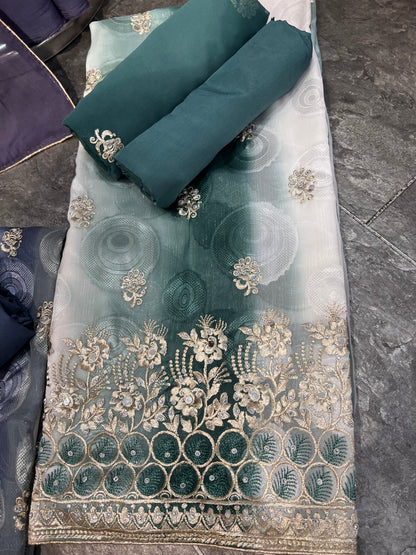 Embroidered broshia 4pcs
