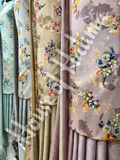 French crepe print 3pcs