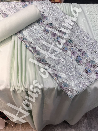 Chikankari pastel alpines 3pcs (D.122)