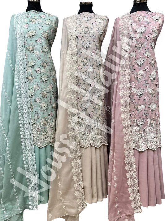 Embroidered cottons 3pcs