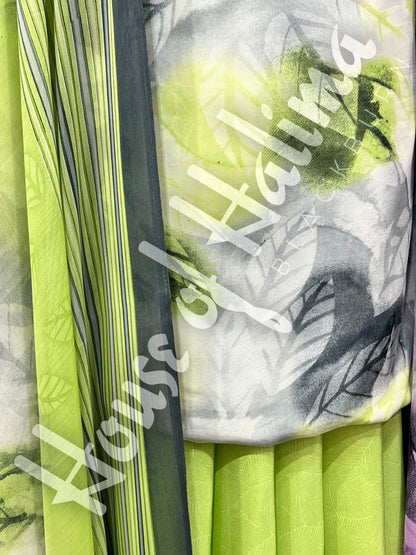 Premium quality french crepe print 3pcs