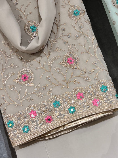 Embroidered georgettes 4pcs