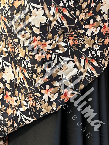 Silky satin print 2pcs