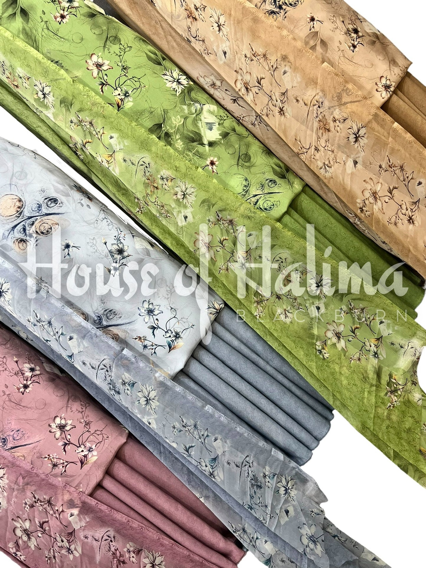 French crepe print 3pcs