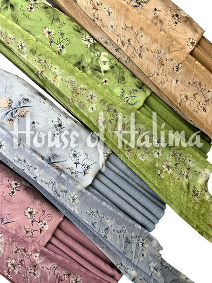 French crepe print 3pcs