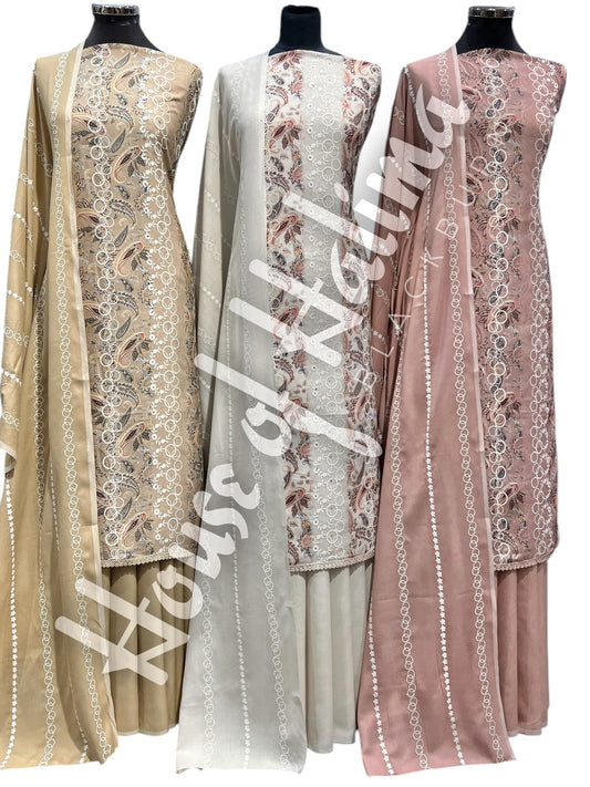 Embroidered alpines 3pcs