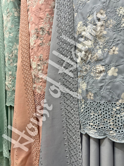 Embroidered cottons 3pcs
