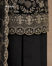 Embroidered Georgette 4 Piece Unstitched Asian Occasionwear Suit