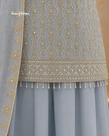 Embellished Georgette 4 Piece Asian Occasionwear Suit
