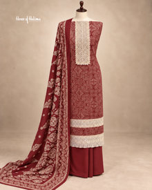 Paisley Embroidered 3-Piece Unstitched Suit