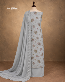 Alpine 3-Piece Schiffli-Style Embroidered Unstitched Suit
