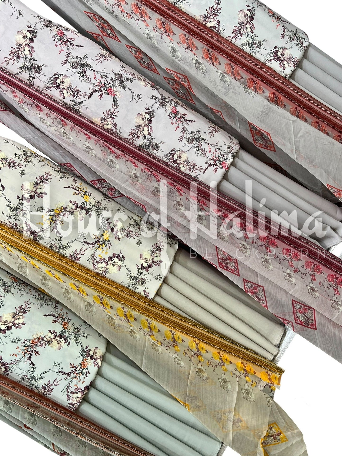 French crepe print 3pcs