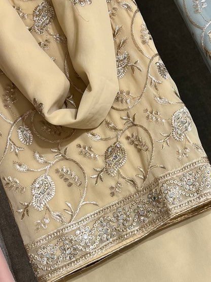 Embroidered georgettes 4pcs
