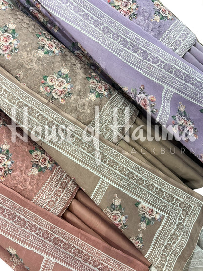 Embroidered cottons 3pcs