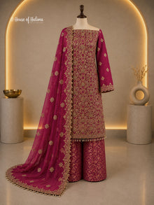 Embellished Shisha Silk 4 Piece Asian Occasionwear Suit