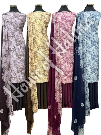 Premium quality french crepe print 3pcs