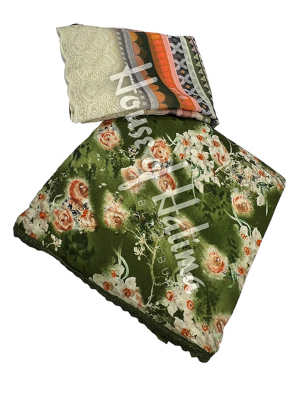Floral viscose 3pcs