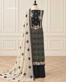 Viscose (Lilan) 3 Piece Suit with Chikankari Chiffon Dupatta