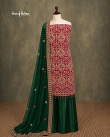 Embellished Net 4 Piece Asian Mehndi Occasionwear Suit