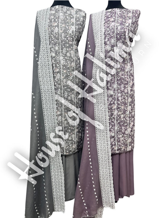 Embroidered cottons 3pcs