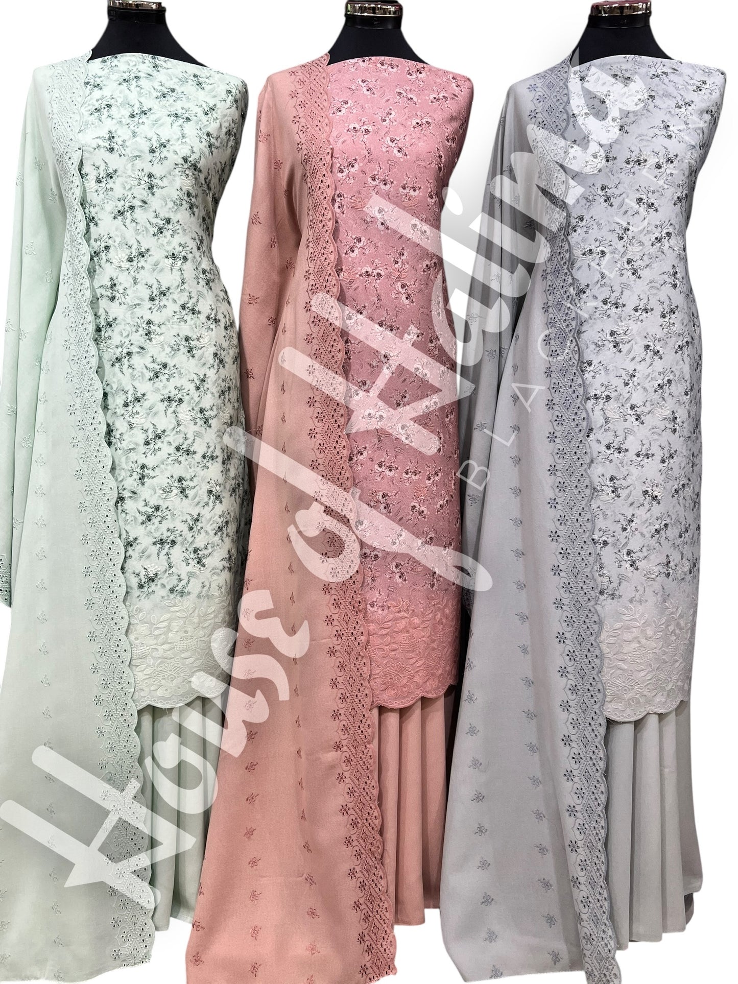 Embroidered alpines 3pcs