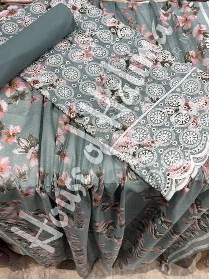 Embroidered cotton 3pcs