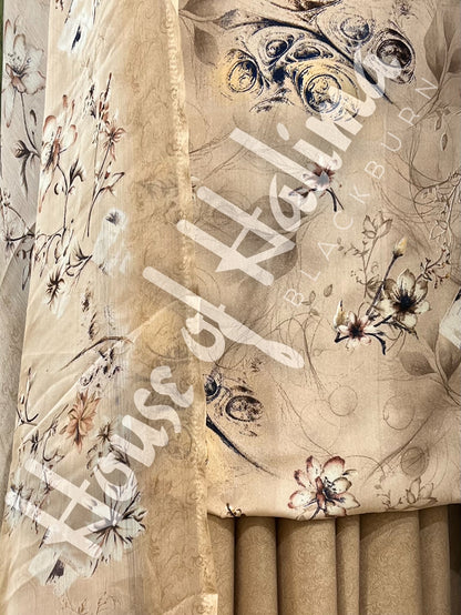 French crepe print 3pcs
