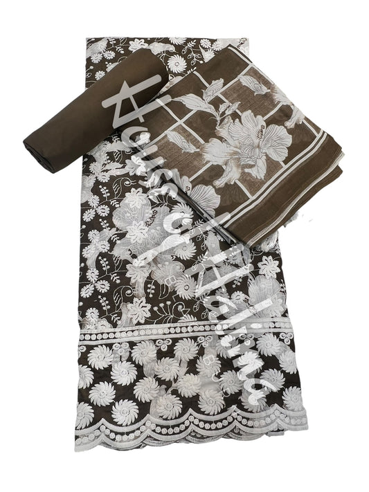 Embroidered cotton 3pcs