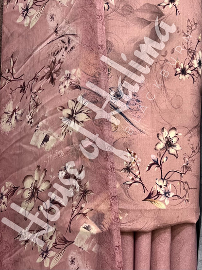 French crepe print 3pcs