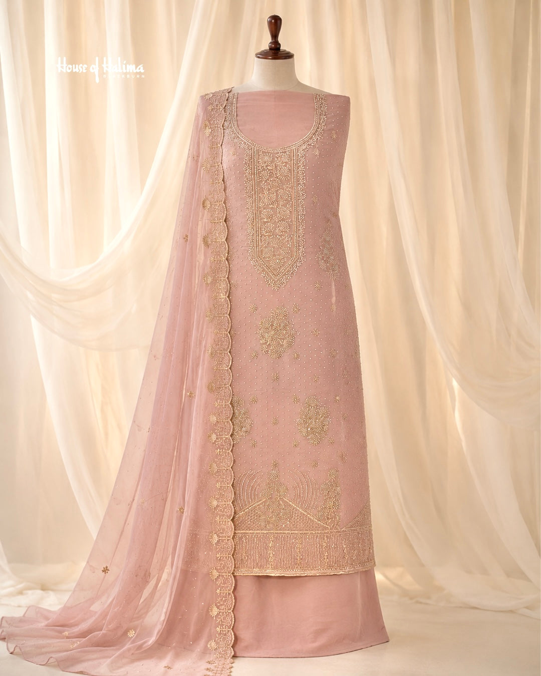 Embroidered Georgette 4 Piece Asian Occasionwear Suit
